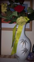 Porzellan Blumen Vase mit Kunstblummen Duisburg - Duisburg-Süd Vorschau