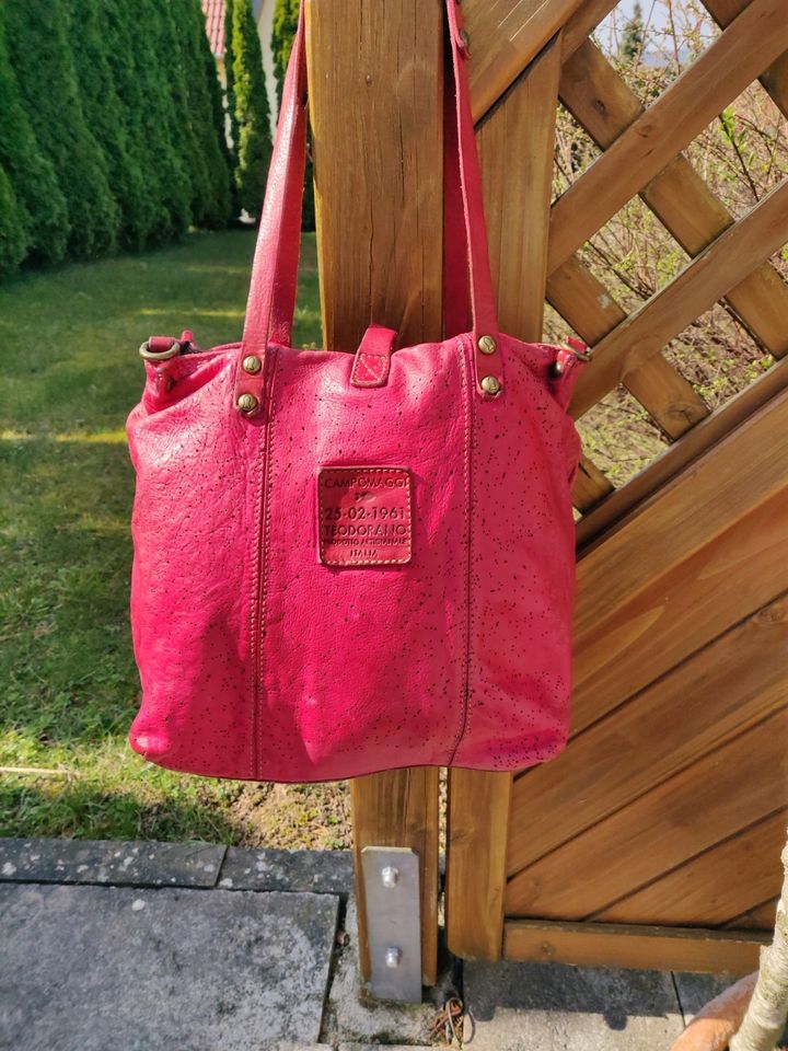 Campomaggi ☀️ Shopper Leder Tasche Fuchsia Pic Rossone in Bockenem