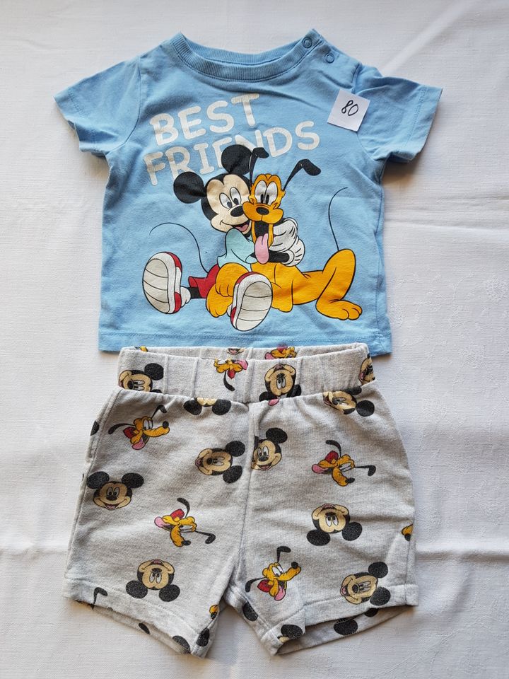 Gr. 80 Disney Baby Set - Micky Maus - T-Shirt+ Short - Sommer in Sangerhausen