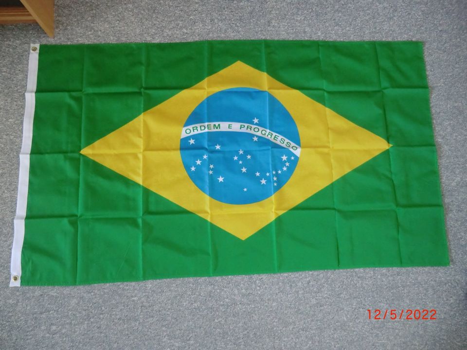 Brasilien Fahne, ca, 1,50m x 0,90m (neu und ovp.) in Meckenheim