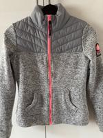 Superdry Strickfleece-Jacke Gr. 38 hellgrau Hessen - Oestrich-Winkel Vorschau