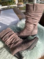 Graue Lederstiefel von Gabor Gr 37,5 Bayern - Germering Vorschau