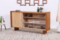 Vintage Glas Sideboard 60er Jahre | Mid Century Vitrine TV Board Anrichte Schrank Retro Nussbaum Holz Kommode Anbau Einzel Modell Berlin - Tempelhof Vorschau