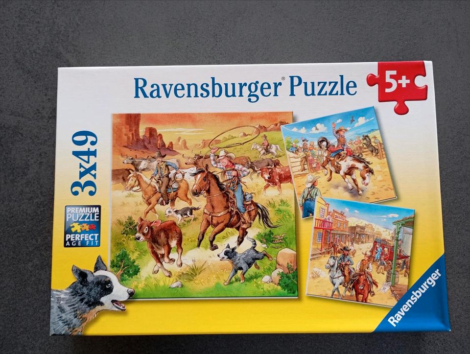 Ravensburger Puzzle 3x49 Cowboys in Wittenberge