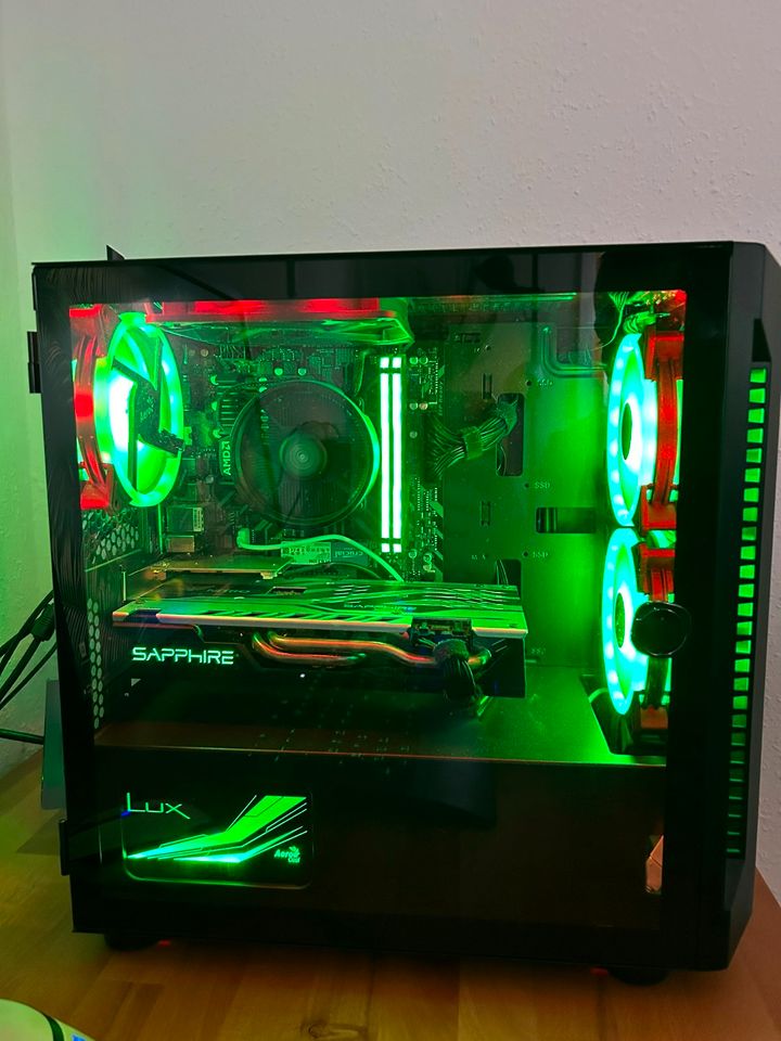 Gaming PC Ryzen 5 2600X, RX 590, 16 GB RAM in Eging am See