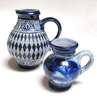 2 Krüge Vasen blau weiß Hessen - Vellmar Vorschau