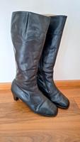 Schwarze Echtleder-Stiefel von Forelle/Wörishofen, Gr. 39 Bayern - Asbach-Bäumenheim Vorschau