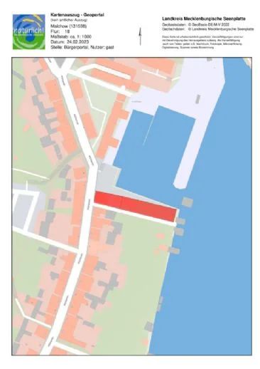 Seegrundstück zur Bebauung direkt am Stadthafen Malchow v. Privat in Malchow