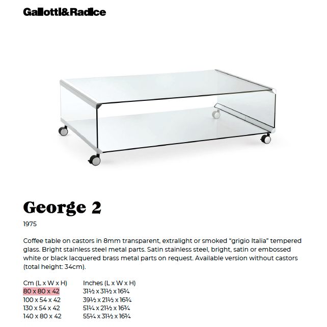 Gallotti&Radice Glastische George 2 & President scrivania 1971 in Dreieich