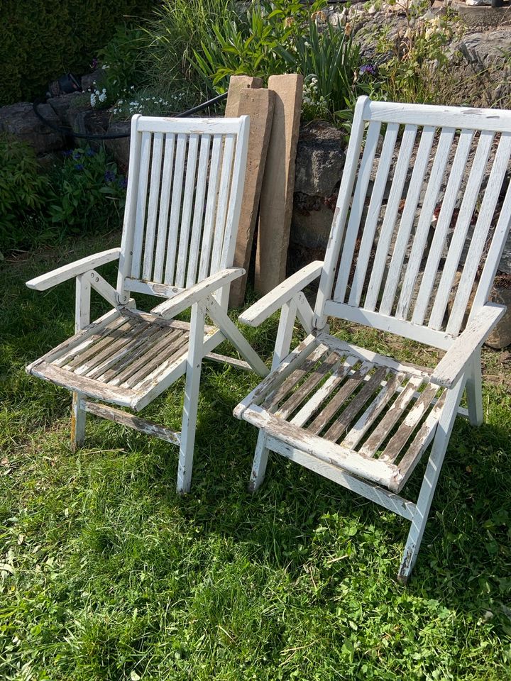 Teak Armlehnstühle und Tisch in Mühlhausen