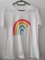 T-shirt weiß mit aufdruck regenbogen / love Mecklenburg-Vorpommern - Neubrandenburg Vorschau