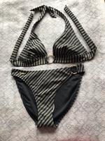 Bruno Banani Bikini, schwarz-gold gestreift Bayern - Neuenmarkt Vorschau