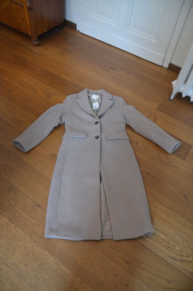 Mantel lang H&M beige grau taupe Gr.32 NEU !!!! in Herford