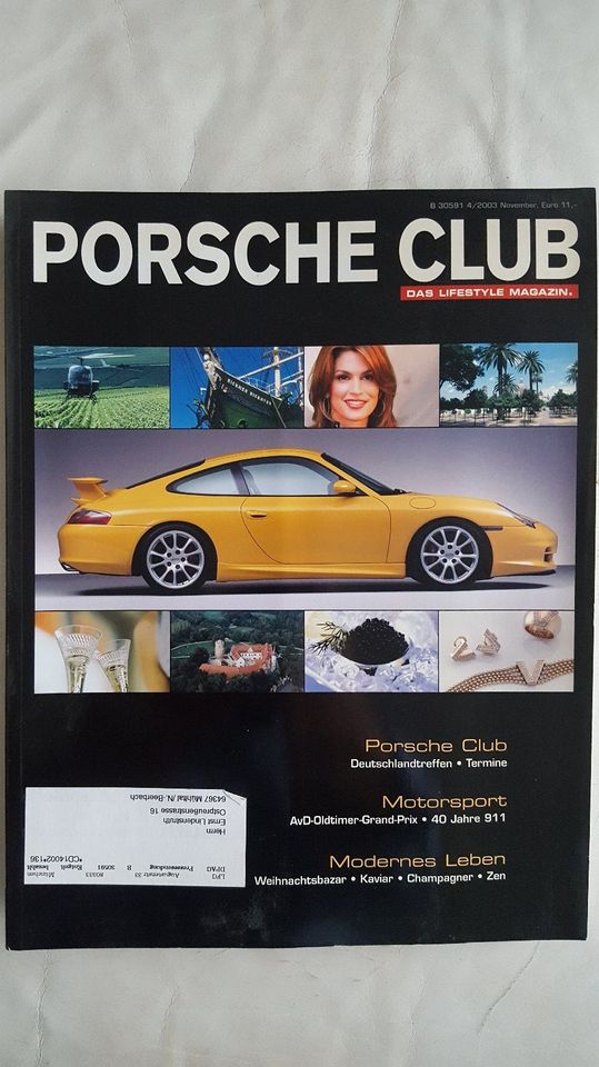 Porsche Club - Das Lifestyle Magazin - Nov. 2003 in Darmstadt