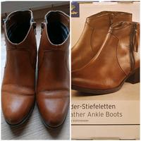 Tchibo Leder Stiefeletten braun Gr. 39 Ankle Boots Thüringen - Veilsdorf Vorschau
