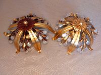 Zwei Antik-Lampen mit Kristallelementen - Goldfarben, Fassung E14 Pankow - Französisch Buchholz Vorschau