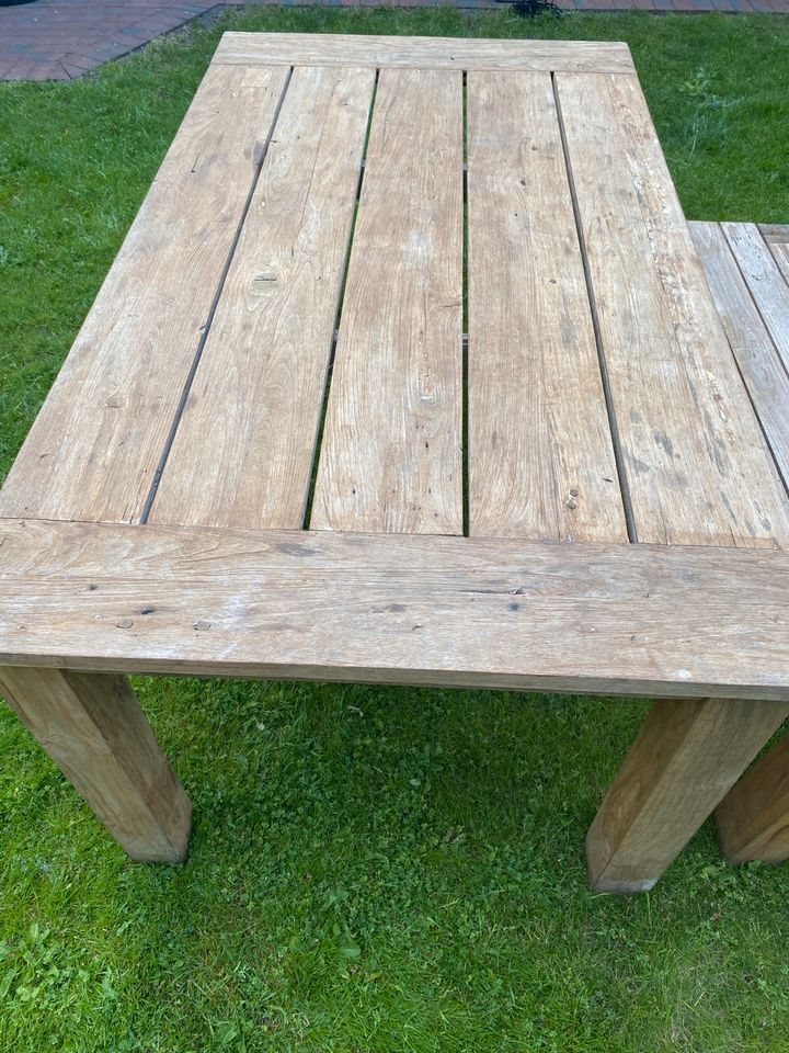BUKATCHI Gartentisch mit Bank aus Holz in Reken