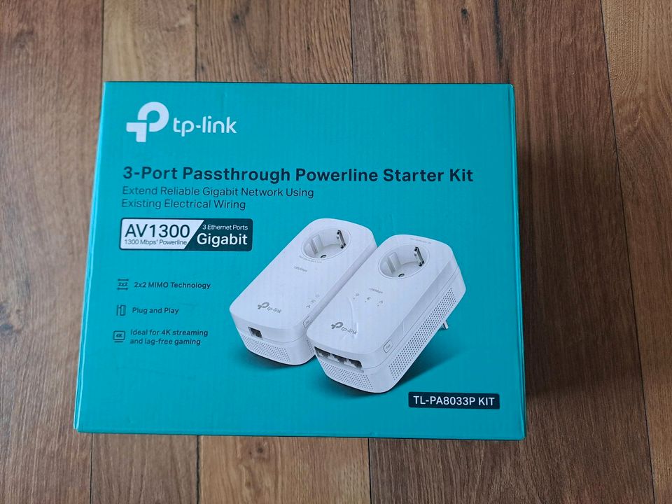 tp-link TL-PA8033P Powerline DLAN Starter Kit Gigabit Repeater in Bretzfeld