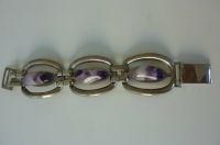 Gliederarmband Armband mit 3 Amethysten 60er 70er Jahre Nordrhein-Westfalen - Stolberg (Rhld) Vorschau