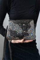 Vintage Kolster Handtasche 80er 80s Nieten Strass Leder Niedersachsen - Lüneburg Vorschau