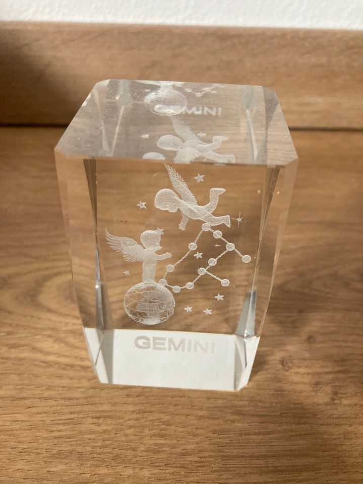 Gemini Zwilling Sternzeichen Glas Stein Deko in Leonberg