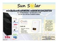 mini SolarKraftWERK mSKW30104250TSV mit Solis 3,0 kW & 10x Modul Brandenburg - Plattenburg Vorschau