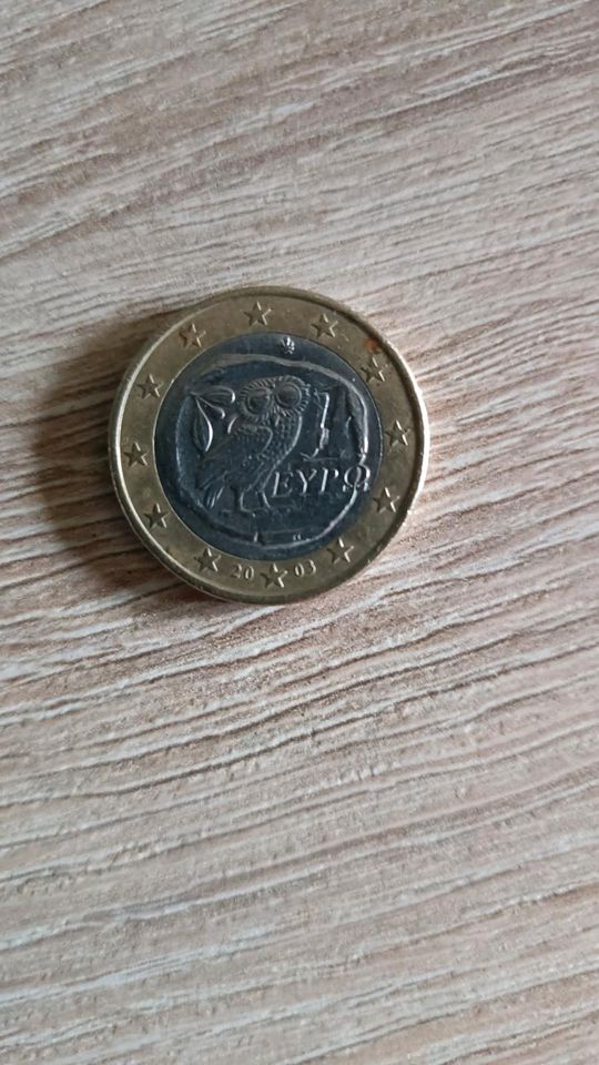 1  Euro Münze in Großschirma