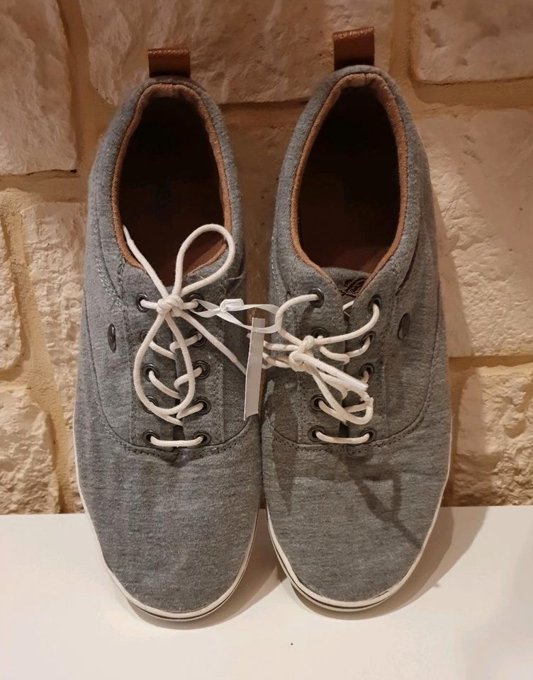 ❤️ Lico Stoffschuhe/Jugendweihe Konfirmation/zum Anzug/grau/Gr.40 in Hildburghausen