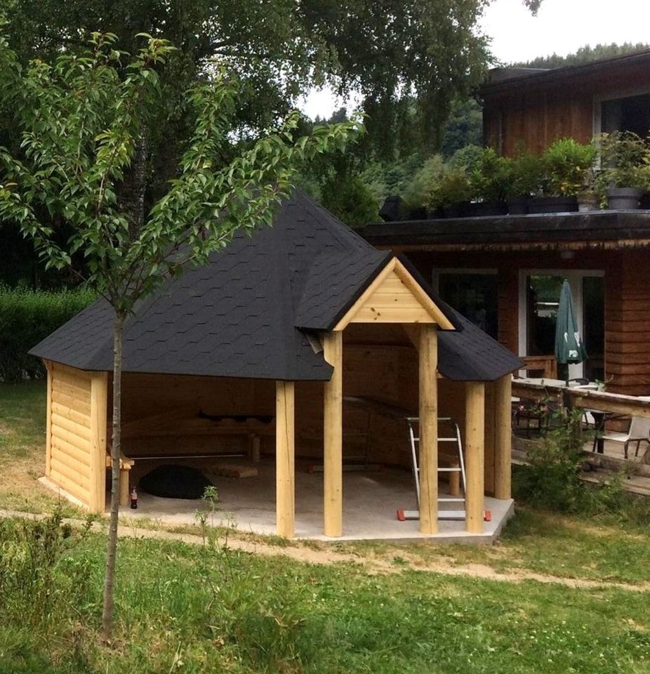 Kota Gartenhaus Camping Dach Grill Hütte Haus Ferien Pension in Stein-Bockenheim