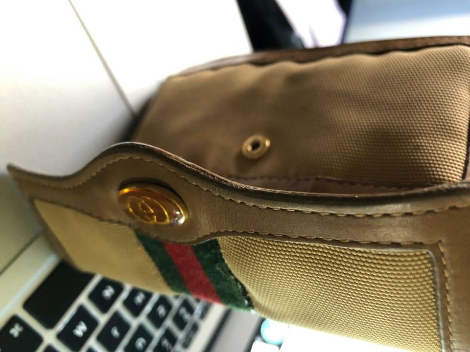 Gucci Portemonnaie Geldbörse Tricolore Canvas Börse ORIGINAL in Homberg (Efze)