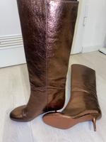 Zara Stiefel Größe 36, neu, goldene Stiefel, Bronze Frankfurt am Main - Nordend Vorschau