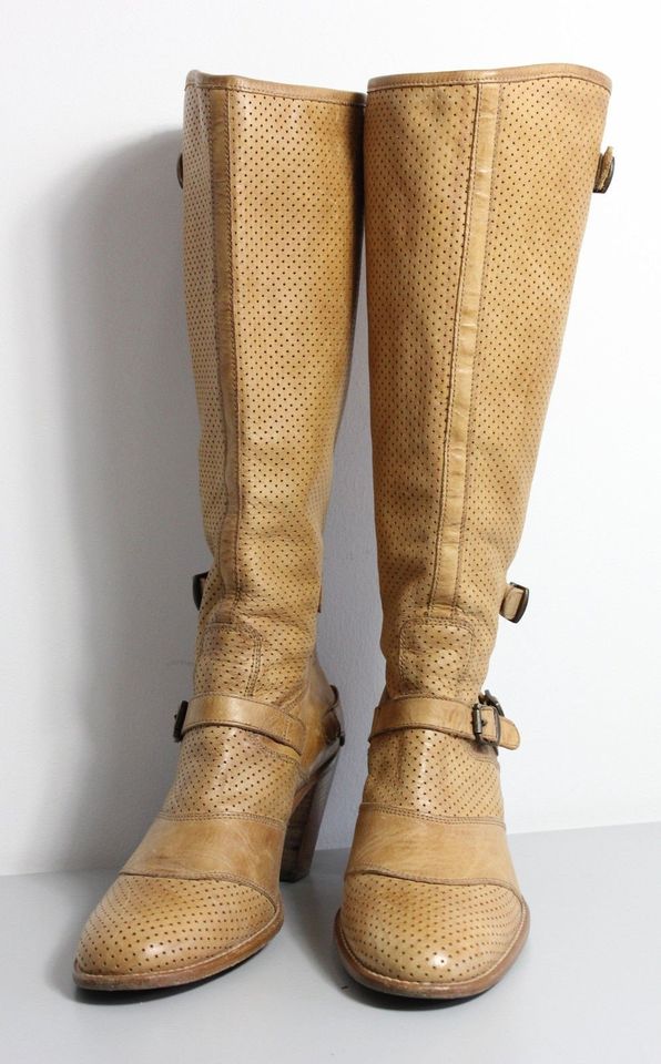 BELSTAFF Trialmaster Stiefel Damen Leder Boots Gr.40 beige antiqu in Köln