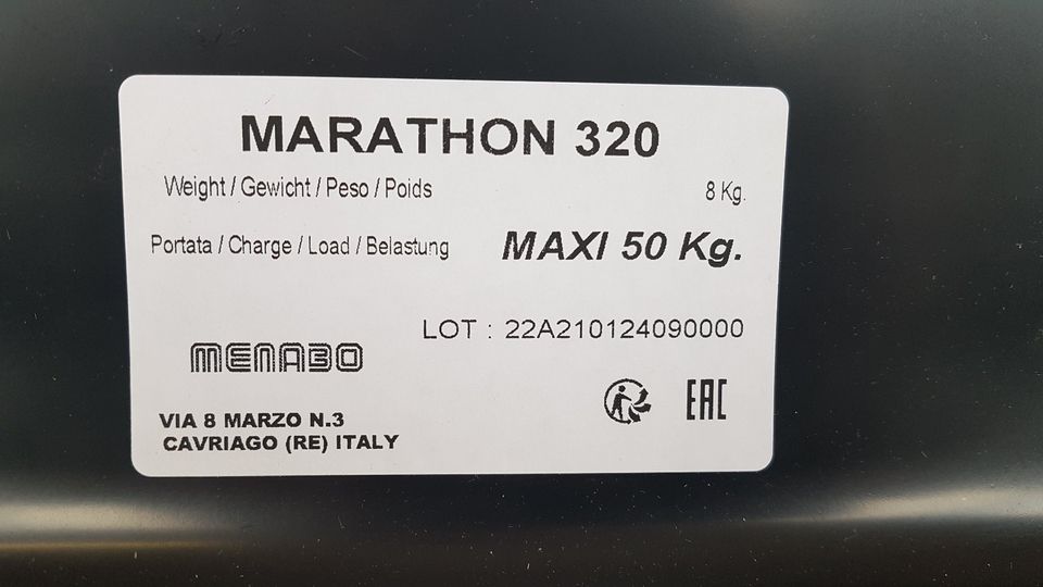 Marathon Dark Universelle Dachbox für Autos 320 Liter Menabò