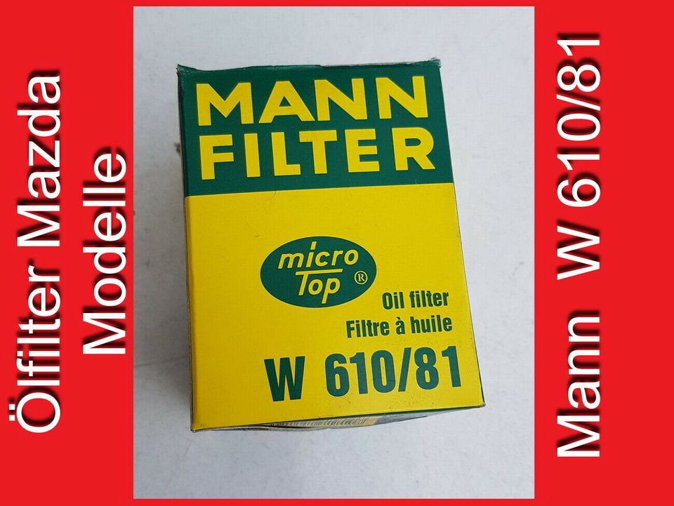 ❌ MANN ÖLFILTER W 610/81 ersetzt W818/83 Mazda Nissan