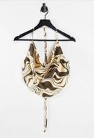 Satin Top Seide Marmor vintage 70‘ 80‘ Muster Asos Hamburg-Mitte - HafenCity Vorschau