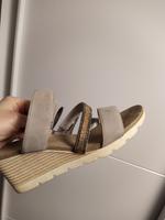 Gr.39 CAPRICE Sandalen ECHTLEDER Keilabsatz Pantoletten strass Baden-Württemberg - Crailsheim Vorschau