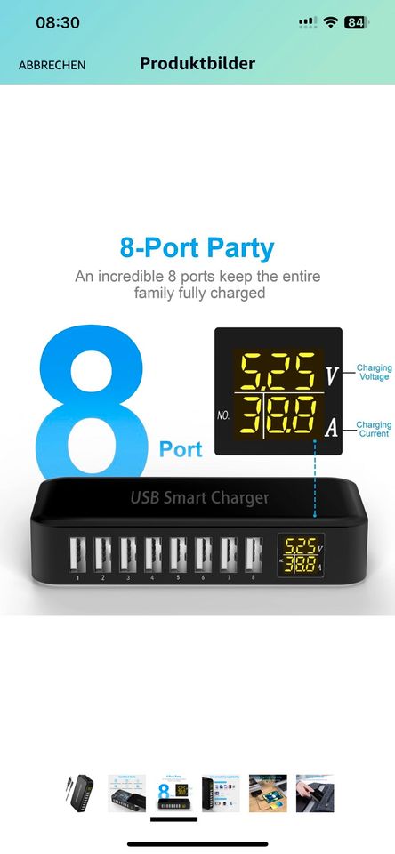 USB Ladegerät Mehrfach, 8-Port USB Ladestation, in Dessau-Roßlau