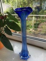 Vase, Glas, blau, gebraucht, gut erhalten Hessen - Schlangenbad Vorschau