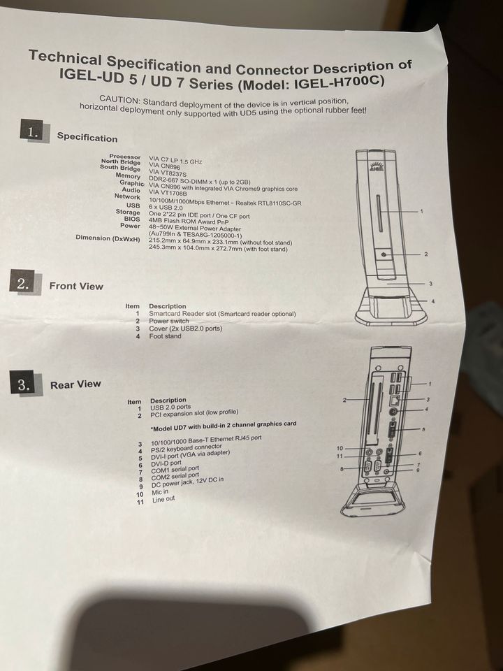 Thin Client IGEL H700C Universal Desktop UMS Mini PC in Hildesheim