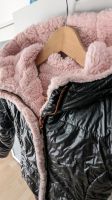 Kuschelige Winterjacke schwarz / rosa Fell 128 Hessen - Trebur Vorschau