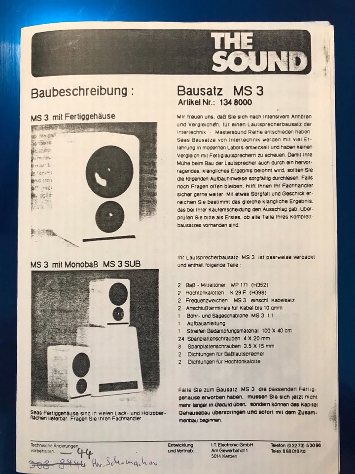 SEAS Satelittenboxen und Subwoofer in Kupferzell