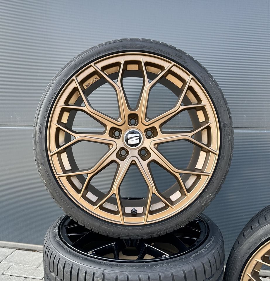 FF Wheels FF01 19 Zoll Sommerräder für Skoda Seat Leon 1P 5F KL Exeo 3R ST FR Altea 5P Octavia 1Z 5E RS VRS Spuerb 3T Felgen Reifen Räder bronze ABE Hybrid Cupra ET45 5x112 Sommerreifen Kompletträder in Neckarsulm