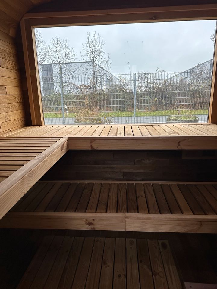 Auf Lager ‼️Quadro mobile Sauna , Fasssauna , 84mm Thermoholz in Lippstadt