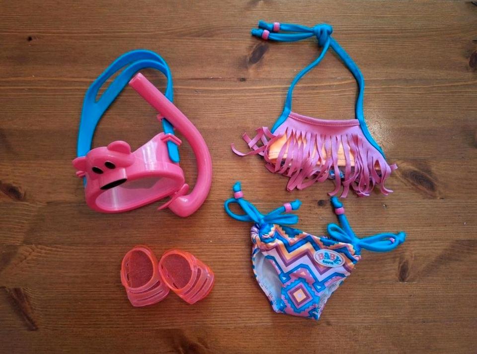 Baby Born "Bikini-Set" mit Schnorchel Taucherbrille Badeschuhen in Hamburg