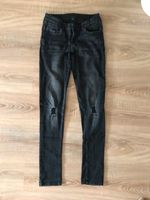 Jeans Schwarz 176 Staccato skinny used Look Löcher Baden-Württemberg - Großrinderfeld Vorschau