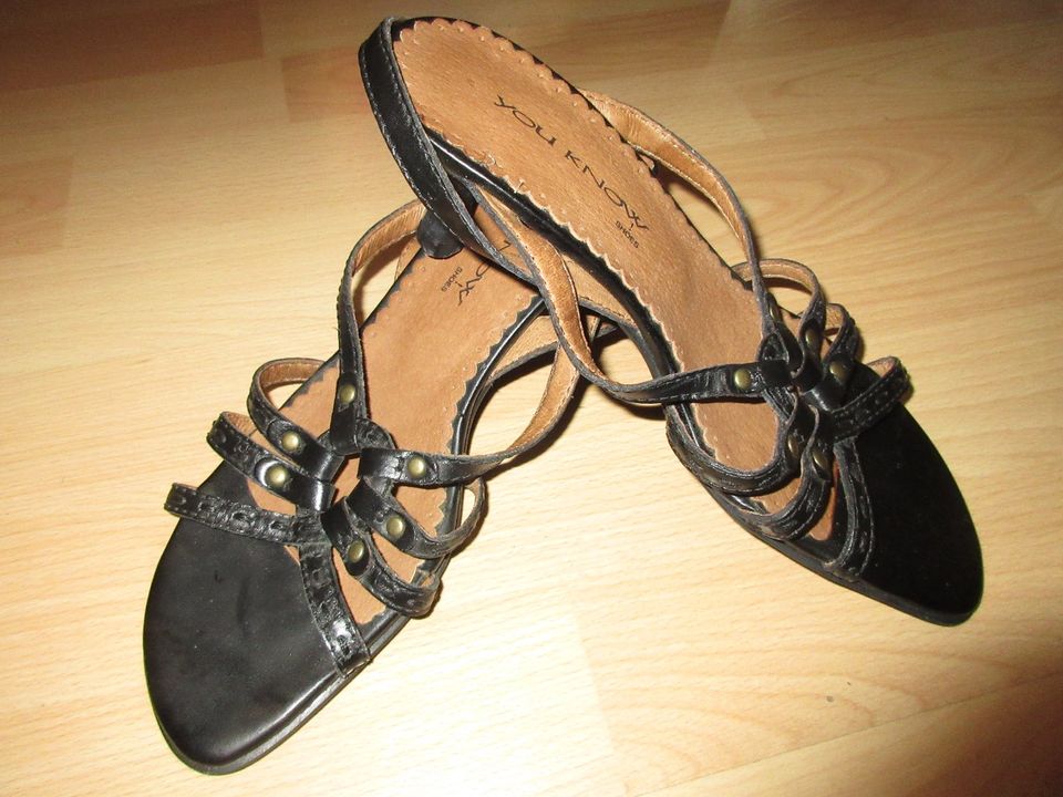 You KNOW Sandalette Sandalen Gr. 38 / 39 braun 5 cm Absatz in Düren