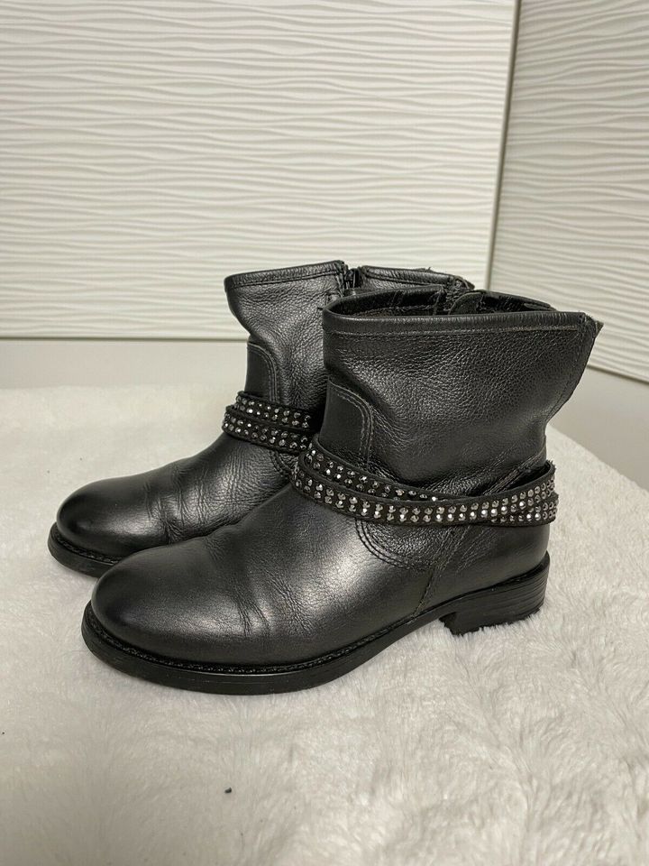 Unisa Schuhe Stiefel-etten Biker-Boots Gr. 32 Silber in Neuried Kr München