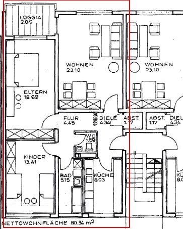 Großzügige 3 Zi. Wohnung + Garage am Feldrand in Kehl-Goldscheuer in Kehl