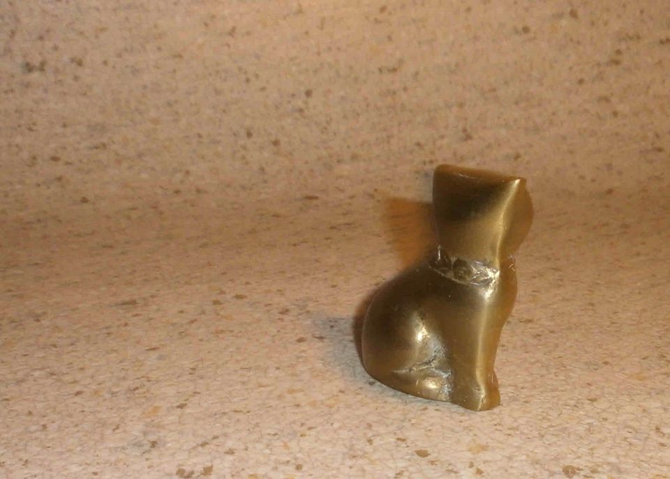 Katze Messing ⚜️ Kater Mieze Liebhaber Sammlerstück in Pegnitz