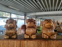 3 drei Affen Set 42 cm massiv Teak Holz Schnitzerei Skulptur Duisburg - Rheinhausen Vorschau